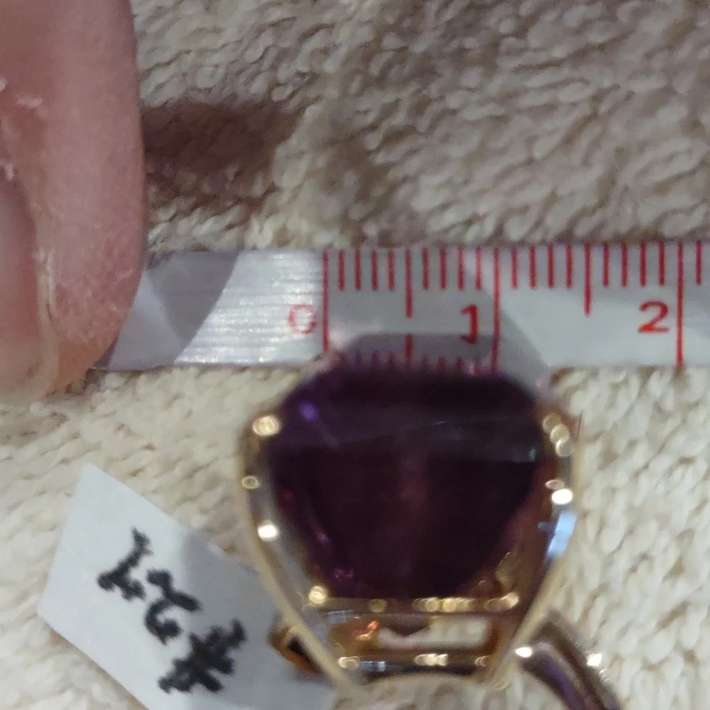 Ametrine ring 14kt yellow gold Large Statement Ring